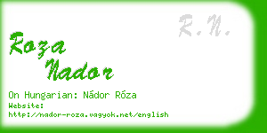 roza nador business card