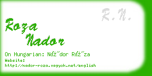 roza nador business card